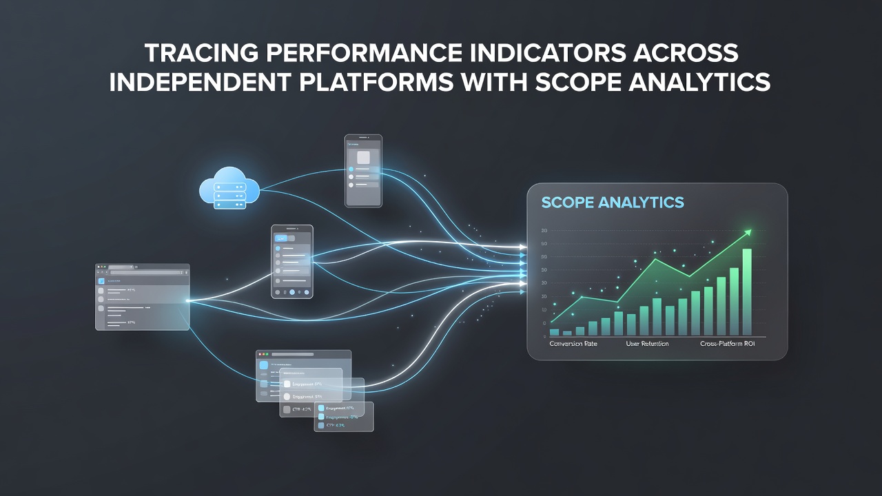 Visualization charts comparing performance indicators from separate platforms within the Scope Analytics environment